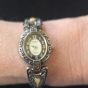 Vintage L.A. Express Ornate Silver-Tone Watch – Fresh Battery – Victorian Style